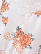 Spring Women Clothing Sweet Lace Stitching Printing Slip Dress FRIDAY