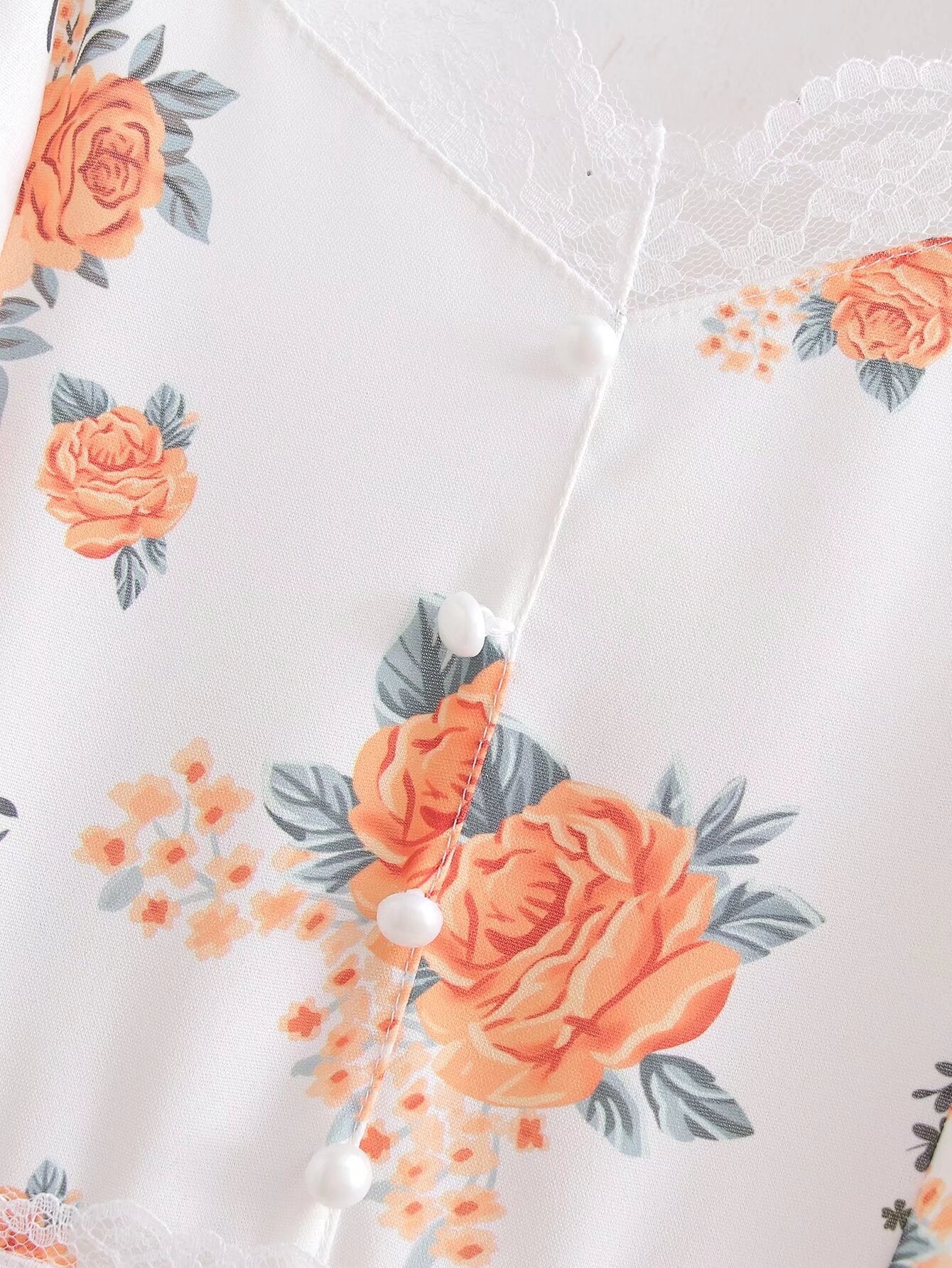 Spring Women Clothing Sweet Lace Stitching Printing Slip Dress FRIDAY