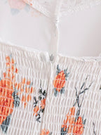 Spring Women Clothing Sweet Lace Stitching Printing Slip Dress FRIDAY