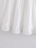 Spring Women Clothing Simple Graceful V neck Solid Color Short Sleeve Dress FRIDAY