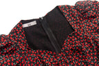 Street Short Sleeve Polka Dot Print High Waist Dress Women Sexy Floral Wrapped Chest Casual Split Dress PullWind