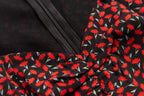Street Short Sleeve Polka Dot Print High Waist Dress Women Sexy Floral Wrapped Chest Casual Split Dress PullWind