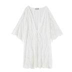Bohemian Vacation Beach Sun Protection Clothing Women Summer Seaside Beach Cover Up Lace Cardigan Coat YTCYZ