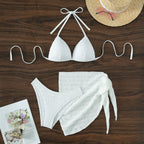 White Halter Sexy Bikini Swimsuit Swimsuit Women Three Point Bikini BALANCE