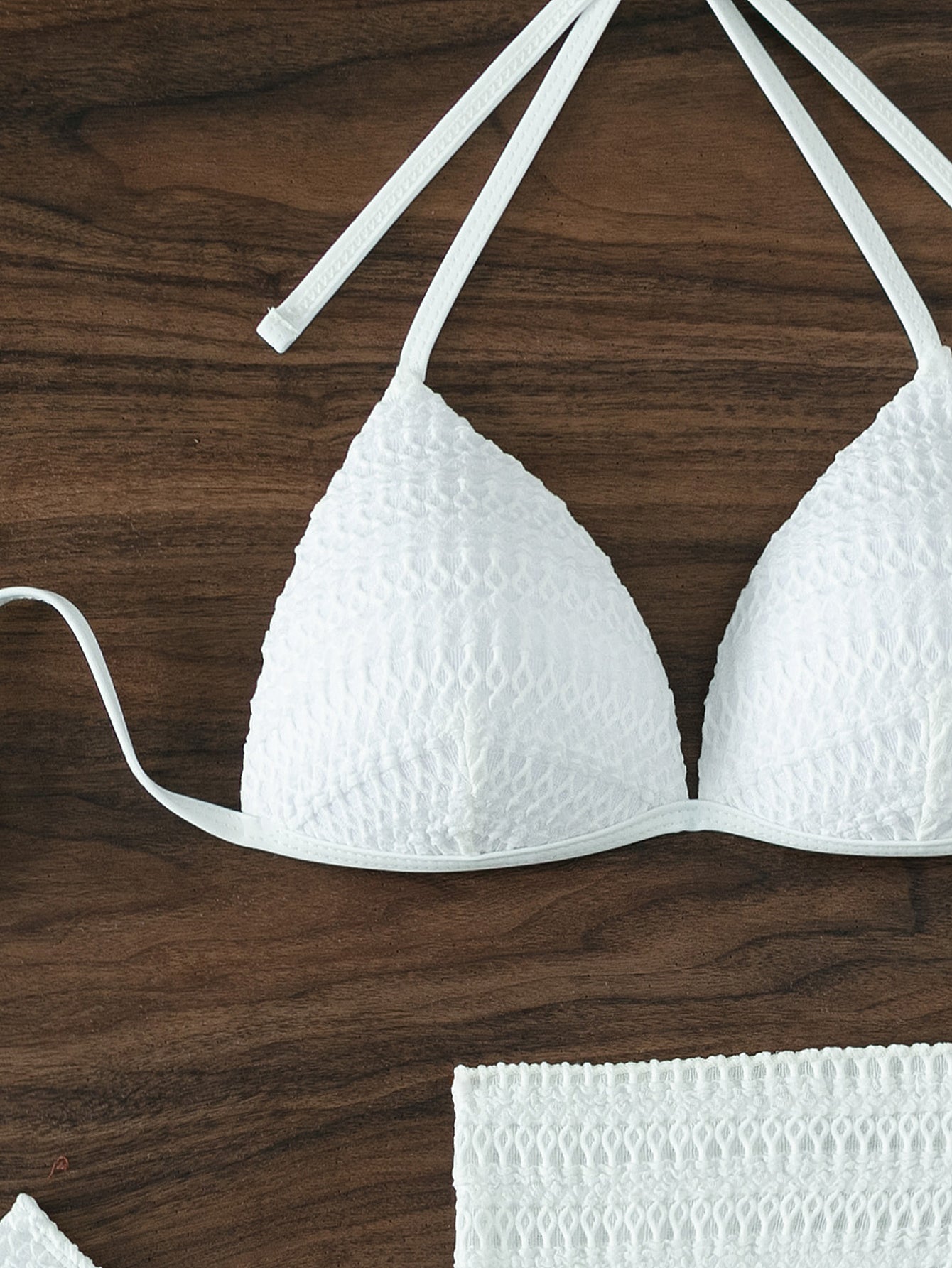 White Halter Sexy Bikini Swimsuit Swimsuit Women Three Point Bikini BALANCE