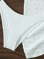 White Halter Sexy Bikini Swimsuit Swimsuit Women Three Point Bikini BALANCE