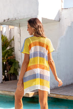Summer Women Clothing Beach Shirt Loose Multicolor Beach Cover Up Vacation Sun Protection Clothing