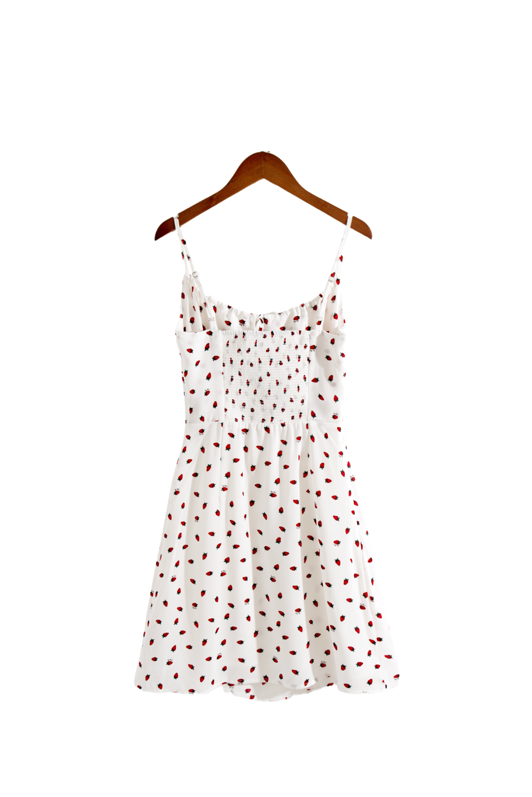 Winter French Girl Pastoral Cute Strawberry Small Printed Casual Strap Dress PullWind