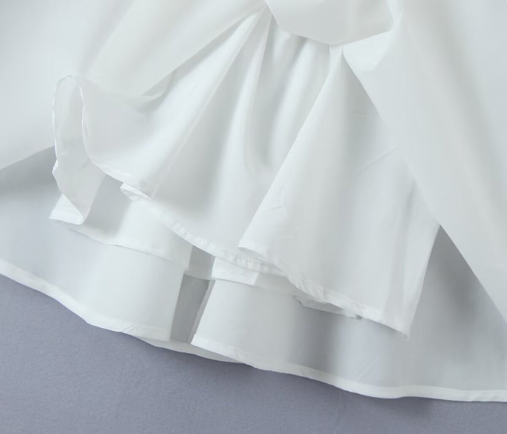 Spring Women Clothing Back Strap Waist Shaping Dress Short ZDShop