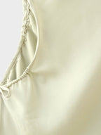 Winter Women Clothing Slim Hollow Out Cutout Swing Collar Slit Dress CHEN