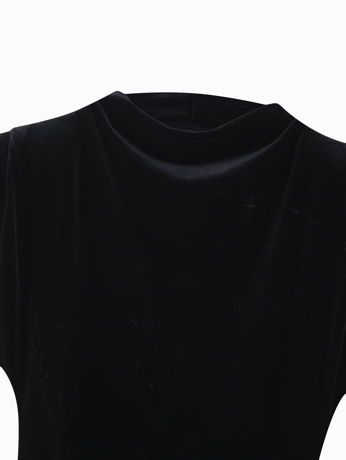 Spring Sexy Short Sleeve Velvet Belt Padded Shoulder Sheath Dress CHEN