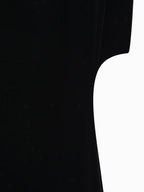 Spring Sexy Short Sleeve Velvet Belt Padded Shoulder Sheath Dress CHEN