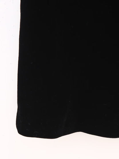 Spring Sexy Short Sleeve Velvet Belt Padded Shoulder Sheath Dress CHEN