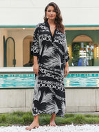 Blusa playera de rayón teñido anudado, bata sexy para vacaciones, camisa de protección solar, pareo playero