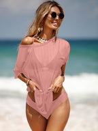 Beach Cover up Sexy Stripes Beach Dress Sunscreen Swimwear Vacation Beach Cover Up for Women Menara