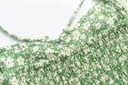 French Pastoral Fresh Vacation Printed Dress Spring High Waist Tight Waist Slip Dress PullWind