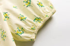 Spring Summer French Sweet Fresh Floral Dress for Women Slim Fit Slit Mid Length PullWind