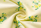Spring Summer French Sweet Fresh Floral Dress for Women Slim Fit Slit Mid Length PullWind