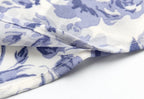 Spring Summer French Elegant Classical Printing Slip Dress Women Ruffled U Neck Maxi Dress PullWind