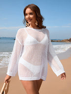 Summer Cutout Sling Seaside Vacation Sexy Loose Bikini Beach Cover-up Women Knitwear SERENDIPITY