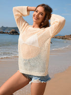 Summer Cutout Sling Seaside Vacation Sexy Loose Bikini Beach Cover-up Women Knitwear SERENDIPITY