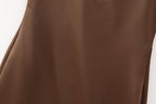Winter Women Clothing Silk Satin Texture Underwear Dress Shell