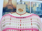 Spring Summer Women Hollow Out Cutout Striped Stitching Sexy Pullover Women Knitwear