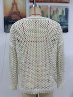 Summer Women Round Neck Five Pointed Star Sexy Cutout Pullover Women Knitwear SERENDIPITY