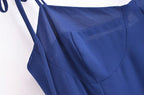 Summer High Waist Sexy Side Split Hem Sling Mid Length Dress OMI