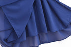 Summer High Waist Sexy Side Split Hem Sling Mid Length Dress OMI