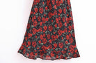 Women Rose Jacquard Printed Slim Waist Fishtail Cami Dress OMI