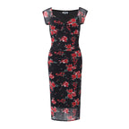 Women Clothing Spring Summer Retro Mesh Floral Slim Fitting Slimming Maxi Dress GoodMe