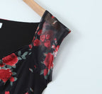 Women Clothing Spring Summer Retro Mesh Floral Slim Fitting Slimming Maxi Dress GoodMe