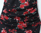 Women Clothing Spring Summer Retro Mesh Floral Slim Fitting Slimming Maxi Dress GoodMe