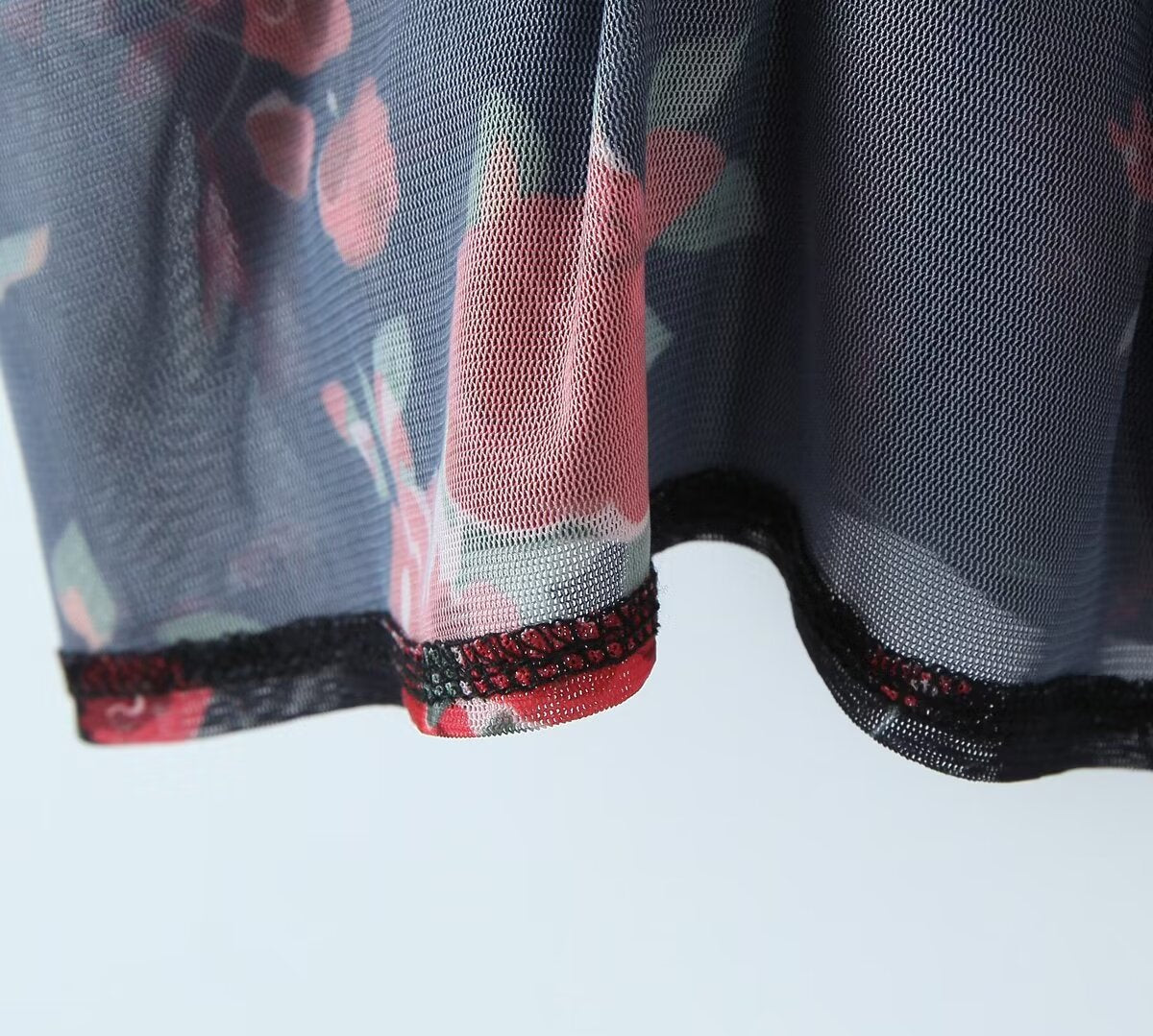 Women Clothing Spring Summer Retro Mesh Floral Slim Fitting Slimming Maxi Dress GoodMe
