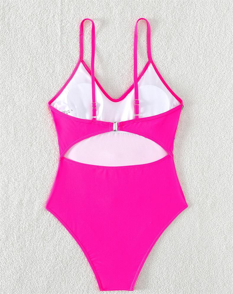 Traje de baño africano de una pieza para mujer, color sólido, con borlas y tirantes.