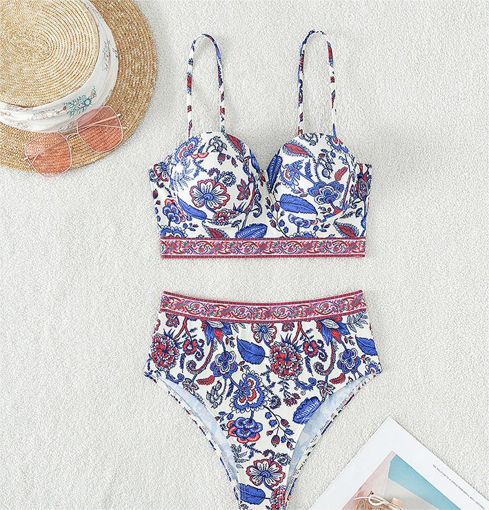 Women Swimsuit Sexy Bikini High Waist Push Up Bikini Swimming Suit