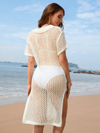 Spring Summer Long Skirt Loose Solid Color Vacation Pullover Women Knitwear SERENDIPITY