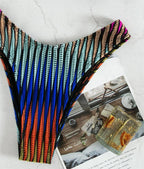 Bikini de tiras onduladas, sexy, dividido, con soporte de acero