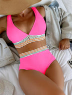 Swimsuit Women Split High Waist Board Strap Stitching Solid Color Special Fabric Internet Celebrity Bikini SOKO