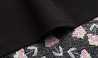 French Retro Square Collar Puff Sleeve Printed Dress Women Slim High Waist Lace up Midi Spring Summer PullWind