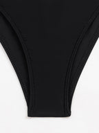 Maillot de bain sexy pour femme, couleur unie, push-up, style siamois