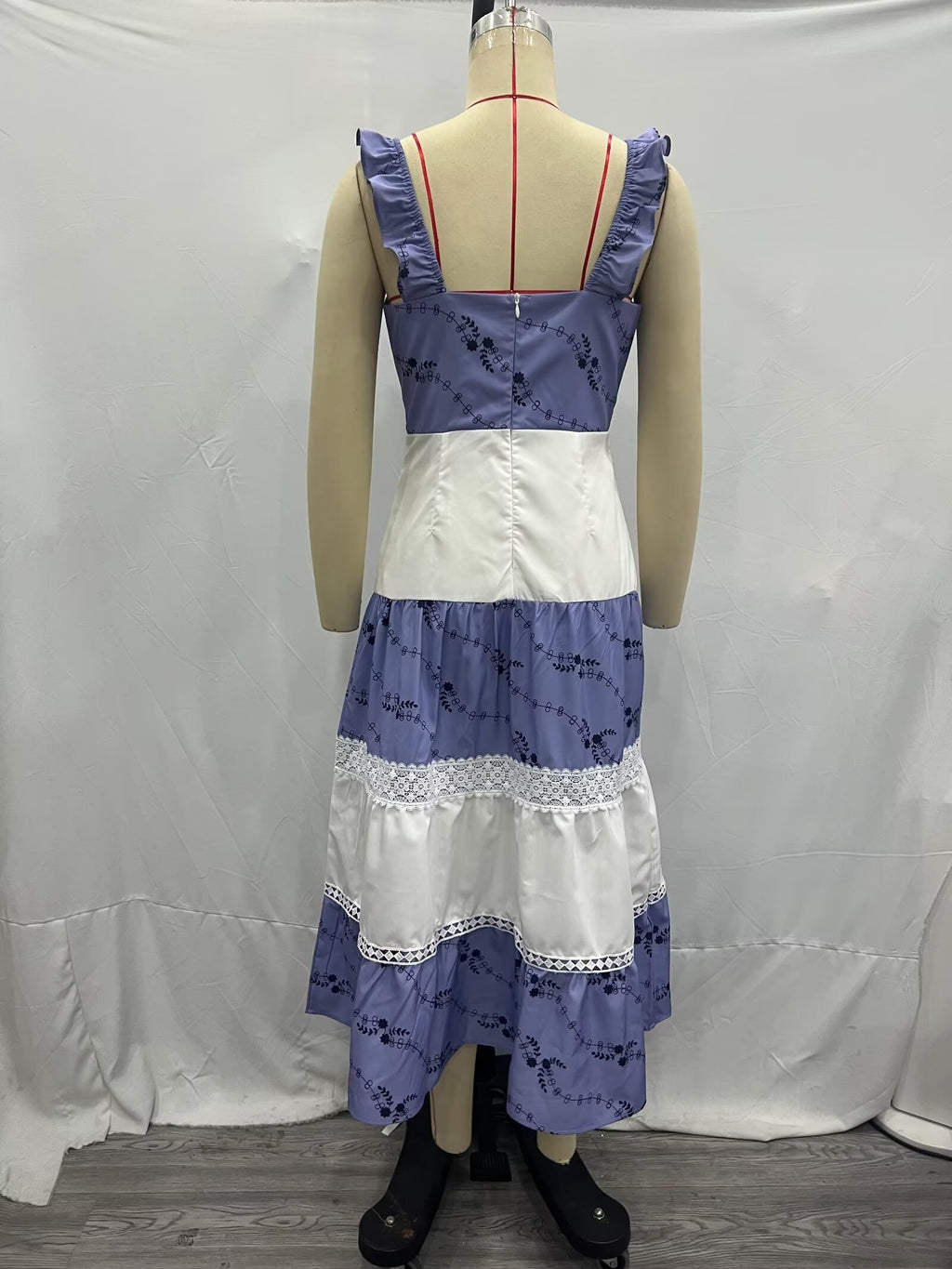 Summer Tank Tops Tube Top Dress Vintage National Embroidery Vacation Dress CHEN