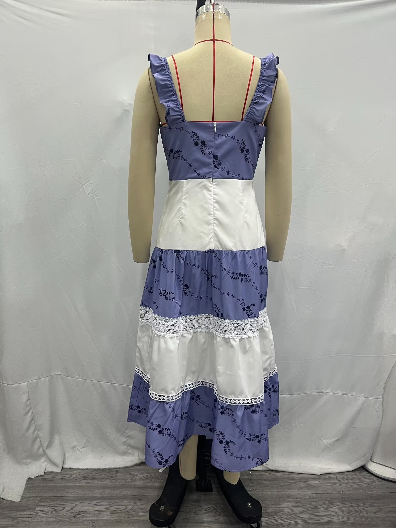 Summer Tank Tops Tube Top Dress Vintage National Embroidery Vacation Dress CHEN