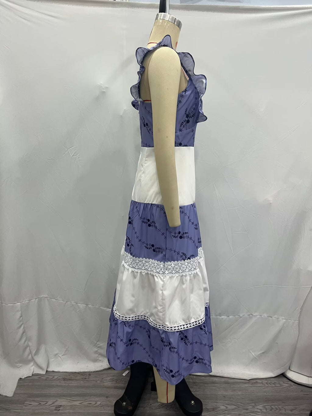 Summer Tank Tops Tube Top Dress Vintage National Embroidery Vacation Dress CHEN