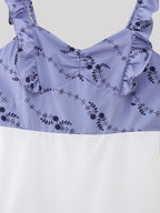 Summer Tank Tops Tube Top Dress Vintage National Embroidery Vacation Dress CHEN