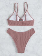 Bikini Swimsuit Sexy Bikini Solid Color V Shaped Pants Swimsuit BALANCE
