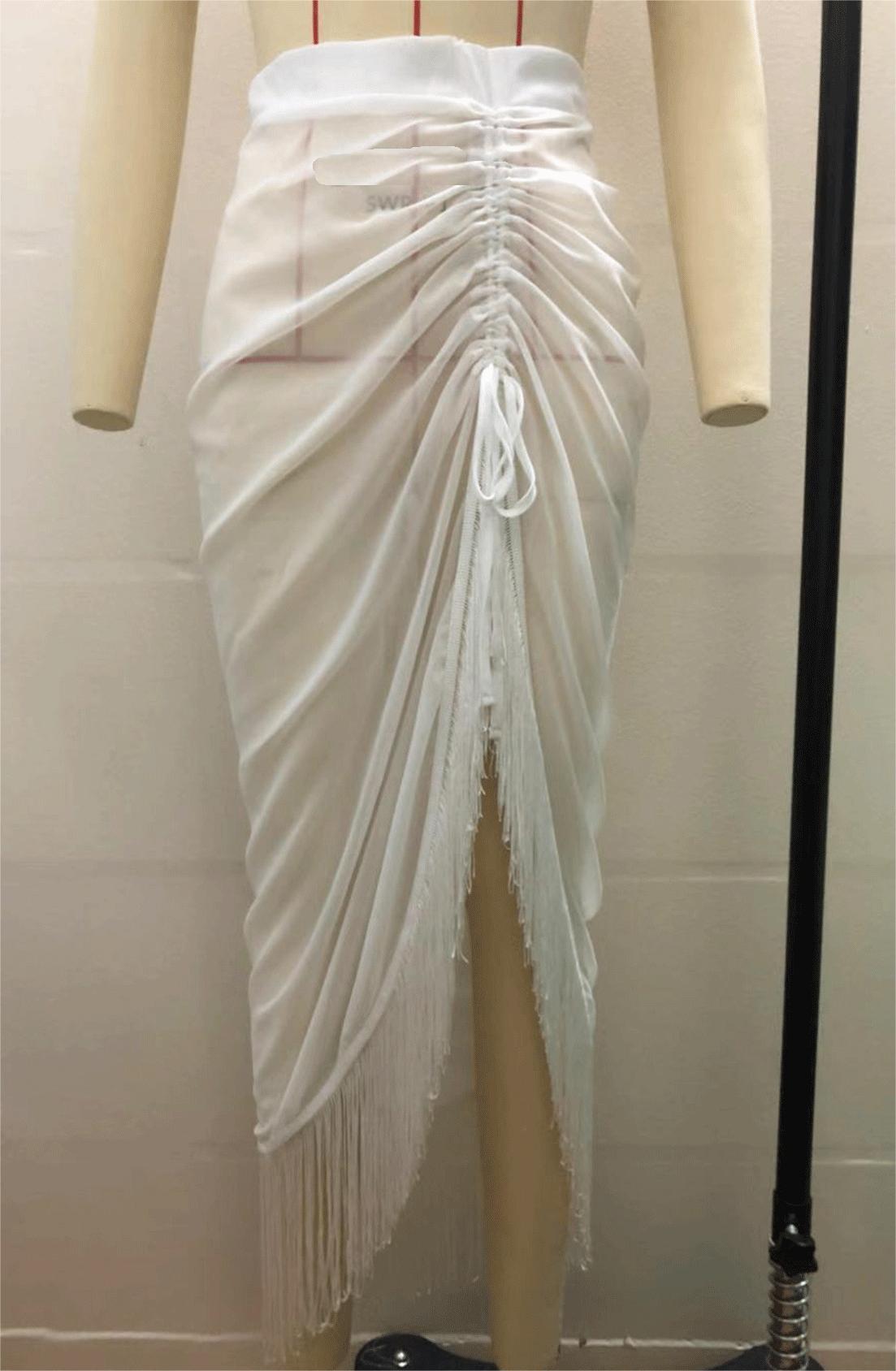 Tassel Skirt Split Chiffon Sheath Bikini Half Length Smock Dress Beach Apron Menara