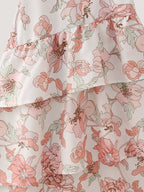 Summer Women Clothing Printed Asymmetric Tiered Dress CHEN