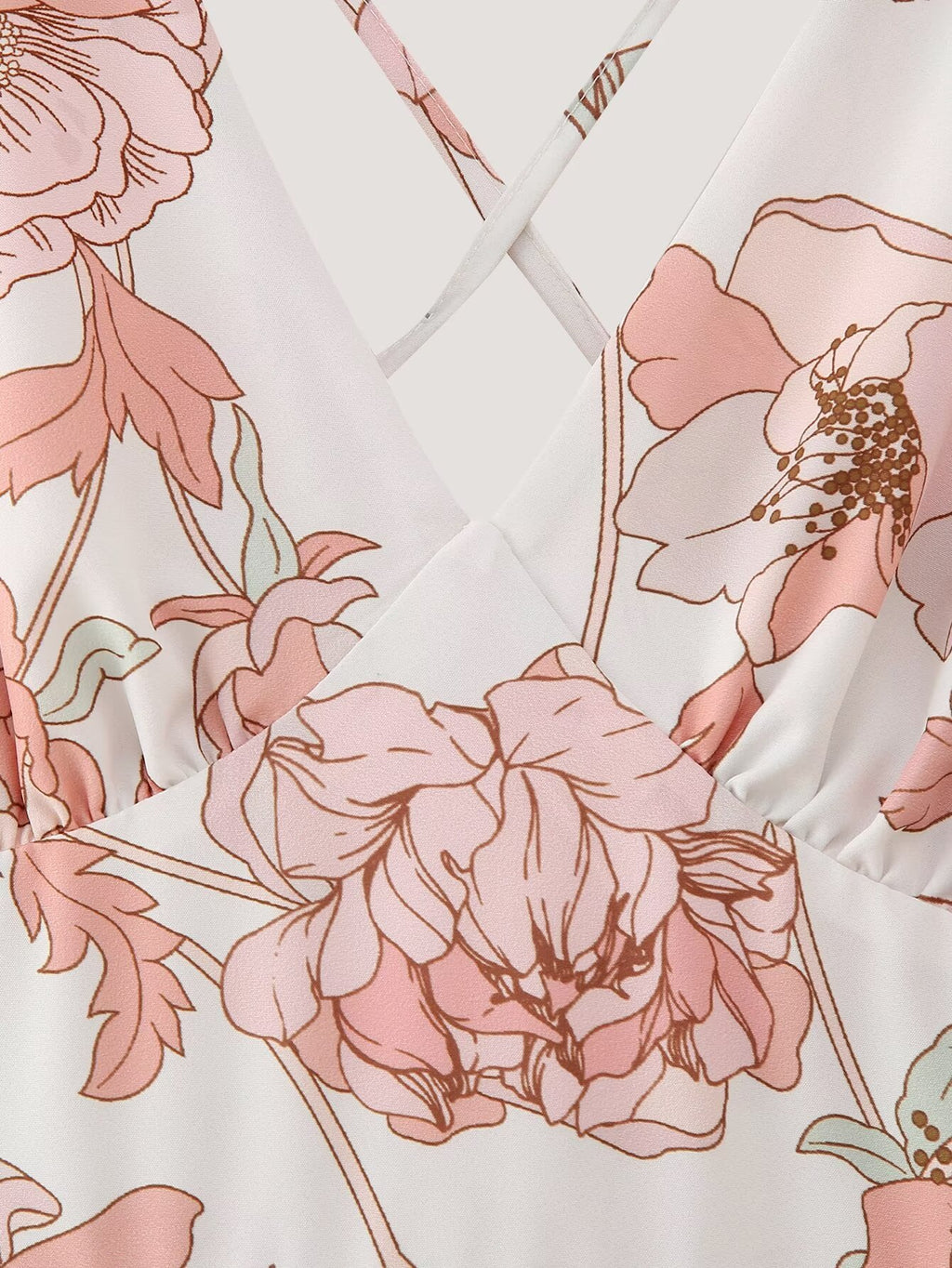 Summer Women Clothing Printed Asymmetric Tiered Dress CHEN